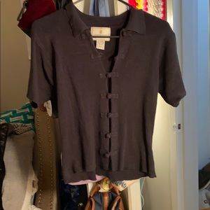 Black mini shirt